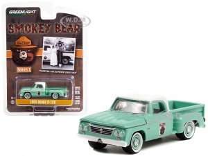 1965 Dodge D-100 Pickup Truck Light Green with White Top Please! Only You Can Prevent Forest Fires Smokey Bear Series 1