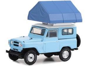 1969 Nissan Patrol (60) Light Blue with White Top and Campotel Cartop Sleeper Tent The Great Outdoors Series 3