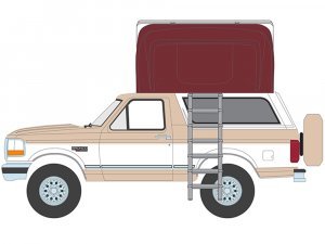 1996 Ford Bronco XLT Light Saddle and Oxford White with Modern Rooftop Tent  The Great Outdoors Series 3