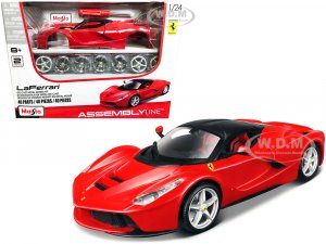 Model Kit Ferrari LaFerrari Red with Black Top (Skill 2) Assembly Line