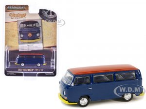 1968 Volkswagen Type 2 T2 Van Blue with Red Top Vintage Ad Cars Series 10