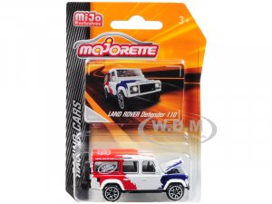 Land Rover Defender 110 White/Red/Blue Above and Beyond Racing Cars 1/60