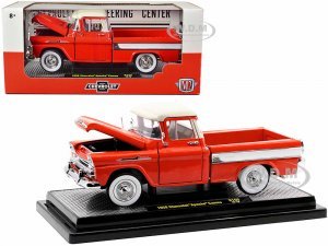 1958 Chevrolet Apache Cameo Pickup Truck Cardinal Red with Wimbledon White Top