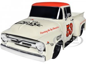 1956 Ford F-100 Pickup Truck Wimbledon White with Red Top Crane Cams