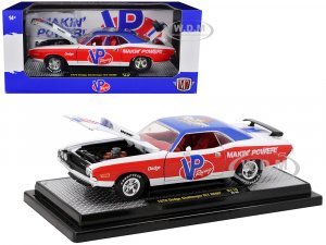 1970 Dodge Challenger R T Hemi White with Red and Blue Stripes with Red Interior VP Racing