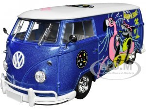 1960 Volkswagen Delivery Van Blue Metallic with White Top Maui and Sons