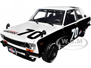 1970 Datsun 510 #70 Black and White Wilwood Racing