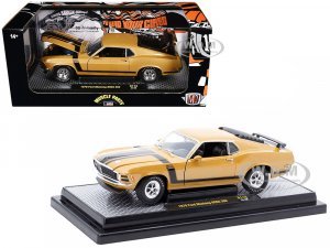 1970 Ford Mustang BOSS 302 Gold Metallic with Black Stripes