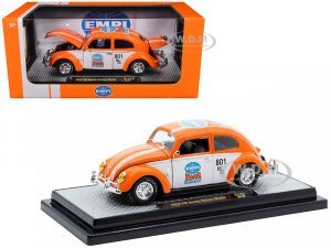 1952 Volkswagen Beetle Deluxe Model EMPI Power Rules Orange and White with Graphics