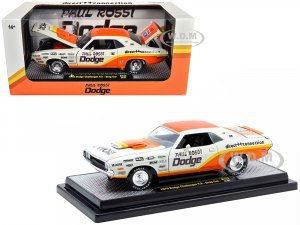 1970 Dodge Challenger T/A Drag Car Paul Rossi White and Orange with Graphics