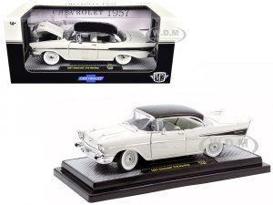 1957 Chevrolet 210 Hardtop White with a Black Top and White and Black Interior