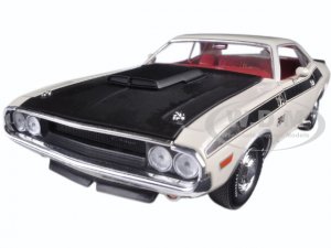 1970 Dodge Challenger T A Bright White with Flat Black Hood and Stripes