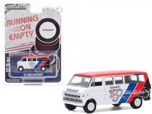 1971 Ford Club Wagon Bus White and Red with Stripes BFGoodrich 150th Anniversary Running on Empty Series 11