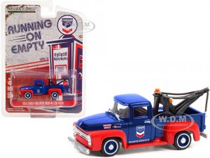 1954 Ford F-100 Tow Truck with Drop-in Tow Hook Standard Oil Blue and Matt Red Running on Empty Series 13