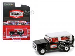 1963 Harvester Scout Texaco Black with White Top and Red Interior Texaco Special Edition Series 1
