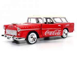 1955 Chevrolet Bel Air Nomad Red with White Top Coca-Cola