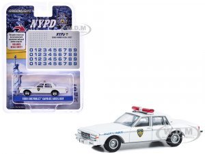 1989 Chevrolet Caprice New York Police Department (NYPD) White with NYPD Squad Number Decal Sheet Hobby Exclusive Series