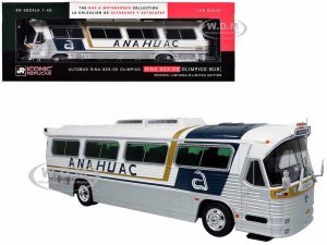 Dina 323 G2 Olimpico Coach Bus Anahuac: Monterrey White with Blue and Gold Stripes The Bus & Motorcoach Collection