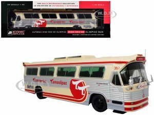 Dina 323 G2 Olimpico Coach Bus Transportes Tamaulipas: Reynosa Cream and Silver with Red Stripes The Bus & Motorcoach Collection