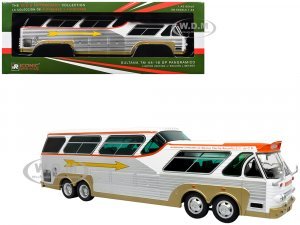 Sultana TM 44-18 SP Panoramico Coach Bus Flecha Amarilla White and Orange with Silver Sides The Bus & Motorcoach Collection