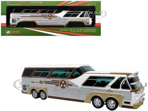 Sultana TM 44-18 SP Panoramico Coach Bus Tres Estrellas de Oro White and Brown with Silver Sides The Bus & Motorcoach Collection