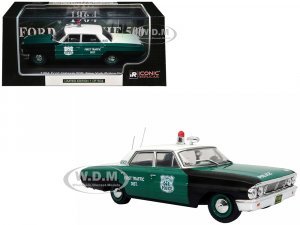 1964 Ford Galaxie 500 Police Car New York Police Department Black and Green with White Top