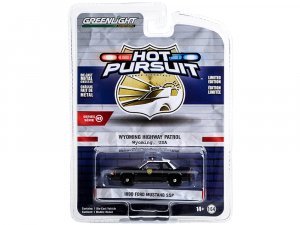 1990 Ford Mustang SSP Black with White Top Wyoming Highway Patrol Hot Pursuit Series 43