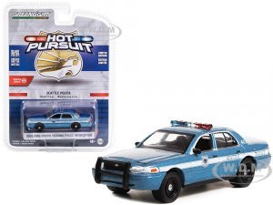 2001 Ford Crown Victoria Police Interceptor Blue Metallic Seattle Police Seattle Washington Hot Pursuit Series 44
