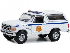 1996 Ford Bronco XL White FBI Police (Federal Bureau of Investigation Police) Hot Pursuit Special Edition