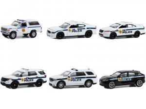 Hot Pursuit Special Edition FBI Police (Federal Bureau of Investigation Police) Set of 6 Police Cars