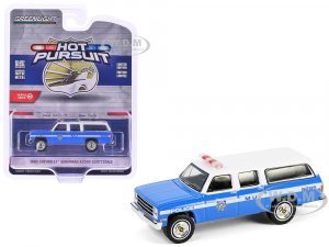 1990 Chevrolet Suburban K2500 Scottsdale NYPD (New York City Police Department) Blue with White Top Hot Pursuit Series 46