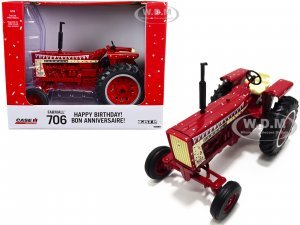 Farmall 706 Wide Front Tractor Red Happy Birthday! Edition Case IH Agriculture Series 1 16