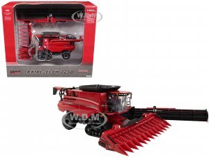Case IH Axial-Flow 7250 Combine with 12-Row Corn Head and Draper Grain Head Red Prestige Collection