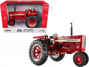 Farmall 656 Narrow Front Tractor Happy Birthday Red Metallic Case IH Agriculture Series