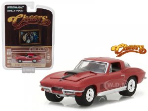 1967 Chevrolet Corvette Stingray Red with Black Stripe Cheers (1982-1993) TV Series Hollywood Series Release 17