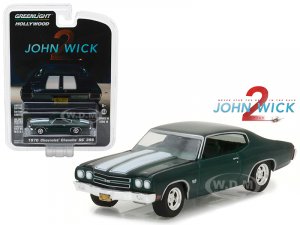 1970 Chevrolet Chevelle SS 396 Green with White Stripes John Wick: Chapter 2 (2017) Movie Hollywood Series Release 18