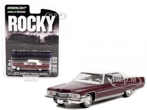 1973 Cadillac Sedan DeVille Burgundy with White Top Rocky (1976) Movie Hollywood Series Release 35