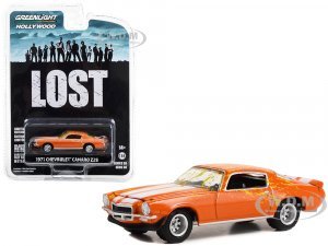 1971 Chevrolet Camaro Z/28 Orange with White Stripes (Dirty Version) Lost (2004-2010) TV Series Hollywood Series Release 38