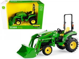 John Deere 2038R Tractor with Loader Green 1 16
