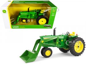 John Deere 4020 Narrow Front Tractor with 48 Loader Green Prestige Collection Series 1/16