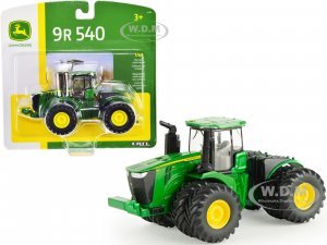 John Deere 9R 540 Tractor with Dual Wheels Green