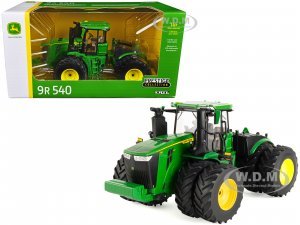 John Deere 9R 540 Tractor with Dual Wheels Green Prestige Collection