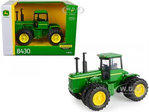 John Deere 8430 Tractor Green with Dual Wheels Replica Play