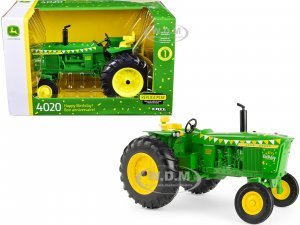 John Deere 4020 Diesel Tractor Green Happy Birthday! Edition Replica Play Series 1/16