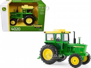 John Deere 4020 Tractor Green with Yellow Top Replica Play Series