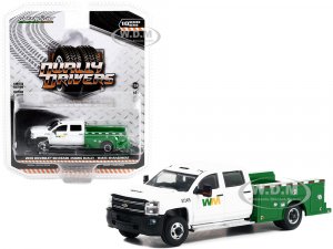 2018 Chevrolet Silverado 3500HD Dually Service Truck White and Green Waste Management Dually Drivers Series 10