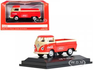 1962 Volkswagen T1 Pickup Truck Coca-Cola Red and Cream 1/72