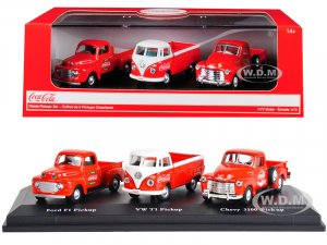 Classic Pickups Gift Set of 3 Pickup Trucks Coca Cola 1/72