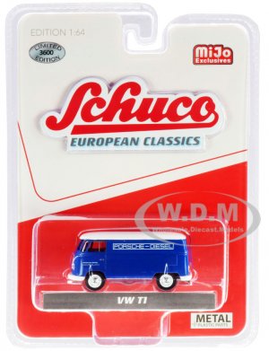Volkswagen T1 Panel Bus Porsche Diesel Blue with White Top European Classics Series