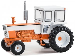 1973 Tractor with Enclosed Cab Orange and White Down on the Farm Series 8